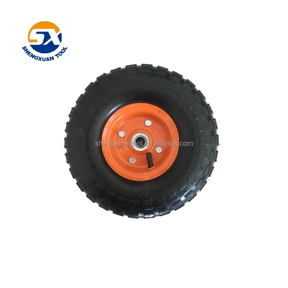 Roda de borracha pneumática de tamanho pequeno, multiuso, 10 ", 4.10/3.50-4 roda
