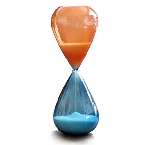 15/30/60 minutes Blue orange two-tone colour glass hourglass timekeeping creative home furnishings European style craft gifts