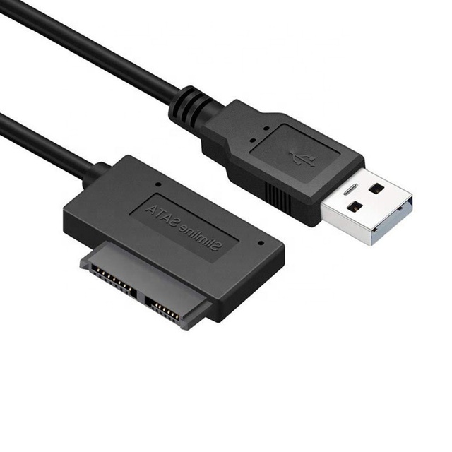 USB Adapter PC 6P 7P CD DVD Rom SATA to USB 2.0 Converter Slimline Sata 13 Pin Adapter Drive Cable for PC Laptop