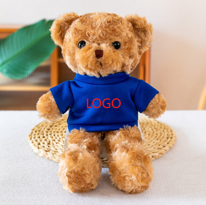 Oso de peluche Unisex de 30cm, juguetes de peluche, relleno de algodón suave, tela de forro de PP para aliviar el estrés, logotipo personalizado para actividades comerciales - Product Image 3
