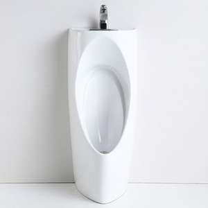 Moderno design automatico ad induzione in ceramica verticale pavimento orinatoio per gli uomini a mano premere orinatoio per uso alberghiero e ospedaliero - Product Image 4