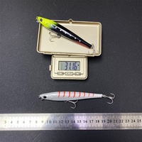 Leurre artificiel en acier inoxydable qui coule dans la mer pour attraper la perche blanche 105mm/31g avec hameçons 9150 Nouveau