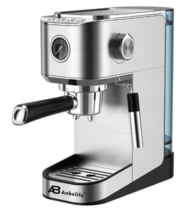 Machine à café expresso semi-automatique ANBO 15 bars en acier inoxydable avec moulin intégré, pour usage commercial, domestique, hôtelier et café - Product Image 6