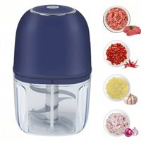 Hachoir Électrique Sans Fil Rechargeable pour Ail, Mini Hachoir, Broyeur, Préparateur Alimentaire pour Bébé, Hachoir à Viande, Robot Culinaire