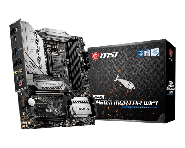 Refurbished Gaming Motherboard MS1 B460M MORTAR WIFI 4xDDR4 DIMM LGA 1200 Support I10 Processor