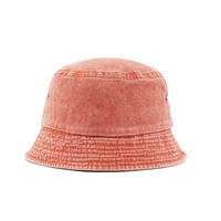 Venta caliente promocional logotipo personalizado protección solar Vintage liso redondo lavado algodón cubo sombreros