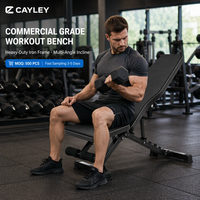 Banc de musculation réglable de qualité commerciale, inclinable multi-angles, pour haltères, idéal pour la maison, la salle de sport, l'entraînement de force et les exercices de fitness