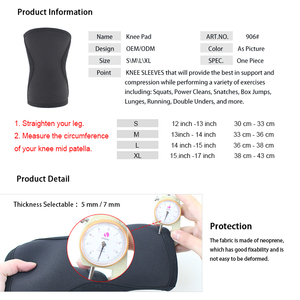 ZJFIT Haute Qualité 7mm Doux Genou Manchon Soutien Compression Brace Néoprène Protection Professionnelle pour Powerlifting - Product Image 3