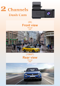 2k AHD vista trasera cámara reversa para coche WiFi G-Sensor lente dual DVR Dash cam caja negra grabadora de unidad - Product Image 2