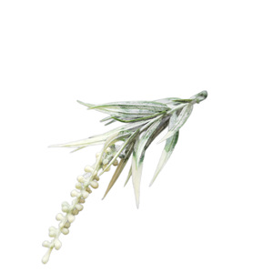 Feuilles de saule artificielles, plantes vertes floquées, branches décoratives givrées, emballage en vrac, petite taille - Product Image 5