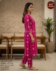 Conjunto de Cordón Rosa para Mujer, Cómodo, de Algodón, para Oficina, Hogar y Uso Casual, Disponible a Precio de Mayoreo - Product Image 2