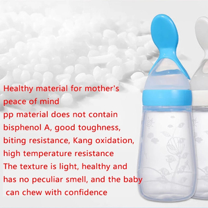 Bouteille cuillère à multi-usage en Silicone, ustensile pour bébé riz céréales 125ML 5oz à presser, pour les complément d'alimentation de bébé - Product Image 6