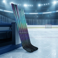Bâtons de hockey sur glace en fibre de carbone, marque OEM, poids 380g, flex 20-105, motifs de lame P28/P92/P29 pour enfants et adultes