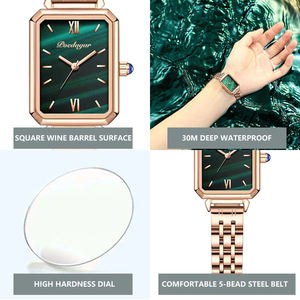 Reloj de Cuarzo POEDAGAR 622 para Mujer, Acero Inoxidable, Oro Rosa, Lujoso, con Diamantes, Diseño Simple y Elegante - Product Image 6