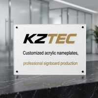 Panneau de signalisation professionnel en acrylique pour bureau, plaque personnalisée avec logo de marque, fabrication ODM de qualité supérieure, signalétique murale moderne et impressionnante pour entreprises
