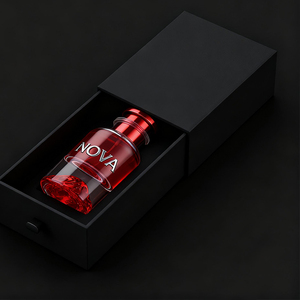 Vente directe de parfums de luxe, flacon de 100 ml, base en relief montagne dorée, col serti, flacon de <span class=keywords><strong>parfum</strong></span> cylindrique avec emballage en boîte - Product Image 4