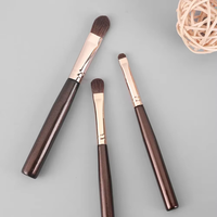 YDINI Premium Quality 3 Stück Kupfer Ferrule Daumen groß Mittel klein Lidschatten Make-up Pinsel Set mit Pony Haar