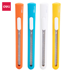 Máy cắt Deli <span class=keywords><strong>e2025</strong></span> và máy cắt giấy bền, dao tiện ích bằng thép không gỉ, dao đẩy tay để cắt - Product Image 1