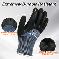 Guantes Térmicos XINGYU de HPPE Acrílico con Revestimiento de Látex Arenoso, Calibre 13, Resistentes al Frío y a los Cortes, para Hombres y Mujeres, Ideales para Invierno y Almacenes Fríos