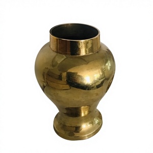 โบราณมือทองเหลืองปอนด์โลหะ Urn คุณภาพสูงทําด้วยมือการออกแบบใหม่อินเทรนด์แฟนซีล่าสุดสไตล์ใหม่เถ้าโลหะสัญญา - Product Image 3