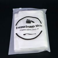 Sac de transport givré personnalisé avec fermeture éclair, en PE, refermable, pour vêtements, avec estampage à chaud, recyclable, vente chaude