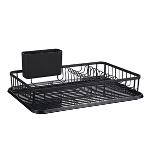 Égouttoir double en acier inoxydable pour évier, support de rangement de cuisine étanche pour bols, assiettes, baguettes, serviettes, égouttoir moderne non pliable - Product Image 3