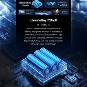 Mini-projecteur pratique 4k Home <span class=keywords><strong>Cinma</strong></span> Rechargeable Android 5G WIFI BT Mini projecteur sans fil pour la cour extérieure Home cinéma - Product Image 4