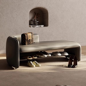 <span class=keywords><strong>Banc</strong></span> de luxe moderne empilable pour l'entrée, idéal pour hôtels, en <span class=keywords><strong>bois</strong></span> et cuir, avec rangement long pour suspendre les vêtements - Product Image 3