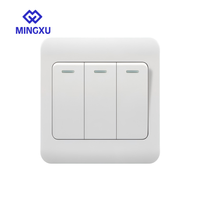 Estándar europeo 110-250V eléctrico 1 Gang 2 Gang 1way 2 Way interruptor de luz serie enchufe de pared con interruptor Precio de fabricante