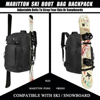 Échantillon gratuit, vente en gros, nouveau sac à bottes, élégant sac à bottes de ski, sac à dos de ski de randonnée de luxe avec protection dorsale
