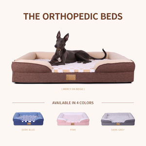 Entrega rápida, envío gratis, tela resistente a los arañazos, certificado OEKO, sofá para mascotas, cama ortopédica de espuma viscoelástica para perros - Product Image 3