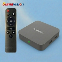 Precio de Fábrica, Decodificador 4K 2G+16G Quad Core Android 9 Negro con HDR/H265 WiFi5 para Control por Voz OTT, 1 Año de Garantía