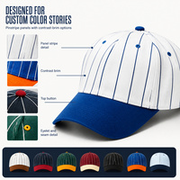 Casquette de baseball rayée style américain à visière bicolore, calotte souple, chapeau de soleil décontracté pour usage quotidien, marque privée