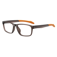 Monturas Ópticas Deportivas de Diseño Moderno, Color Gris Sólido, Aro Completo, Ligeras y Duraderas, TR90 Premium para Hombre
