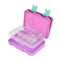Boîte de rangement portable pour étudiants, en plastique de qualité alimentaire sans BPA, compatible micro-ondes, anti-fuite, pour plus de 3 repas.