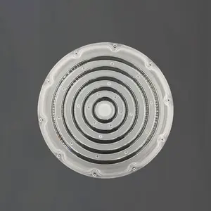 140mm Diameter Multi Led Plastic Frosted Lens Cover Transparent UFO Shaped Round Module High Bay Light Lens