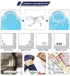 Servilletas de Lino 100% Ecológicas con Impresión Personalizada, Ribete Bordado a Mano, Logotipo, Mantel Individual de Lino y Algodón para Hotel - Product Image 4