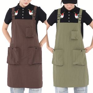 Wholesale Custom Logo Sustainable European Style <b>Kitchen</b> Work Clothes Waterproof Bib Cotton <b>Apron</b> Cross-Border for - Product Image 1