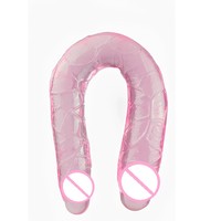 Dildo double tête en forme de U, simulation réaliste, en TPE souple, pour femmes, masturbateur pour femmes, jouets sexuels pour lesbiennes et gays, vente chaude