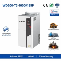 Variador de Frecuencia HYTECON, Inversor de Frecuencia Variable Trifásico VFD 380V, Controlador de Velocidad de Motor Industrial AC de 160KW/185KW 215HP/250HP, IP20 CE