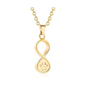 Perhiasan Kremasi Hewan Peliharaan Anti Air dari Baja Titanium untuk Abu, Dilengkapi Liontin Kenangan Jejak Kaki Infinity, Kalung Kenang-kenangan - Product Image 6