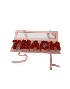 Chất Lượng Cao Trong Suốt <span class=keywords><strong>PVC</strong></span> Cửa Sổ Sáng Tạo Hình Chữ Nhật Hộp Hoa Với Ribbon Cho Giáo Sư Món Quà Ngày Hộp Giấy - Product Image 2