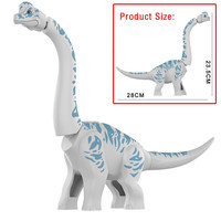 Figuras de Dinosaurios Gigantes en Oferta, Set de Bloques de Construcción de Seismosaurus, Titanosaurio y Brachiosaurus, Figuras de Plástico para Escritorio