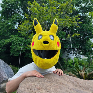 Simpatici cartoni animati disegni Pikachu peluche personalità moda <span class=keywords><strong>casco</strong></span> copertura <span class=keywords><strong>moto</strong></span> protettiva Cartoon cover - Product Image 3