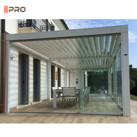 Pérgola APRO con Techo de Aluminio, Persianas Ajustables, Motorizada, Impermeable, con Control Remoto