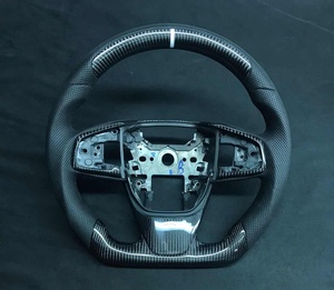 Volante Deportivo YLA de Cuero y Fibra de Carbono con Luces LED para Honda Civic 11ª Gen Si <span class=keywords><strong>Type</strong></span> R Ek G8 FE 2022 2023 2024 2025 2026 - Product Image 6