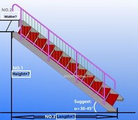 Escalier extérieur de sécurité en métal, design d'escalier extérieur en acier galvanisé