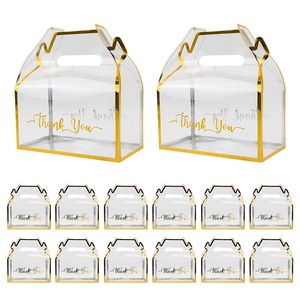 Nuova Lussuosa Scatola Trasparente in PVC per Caramelle con Manico Dorato, Confezione Regalo per Matrimoni, Feste e <span class=keywords><strong>Regali</strong></span> Festivi - Product Image 3