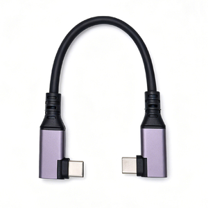 Câble USB Type-C court coaxial à 90 degrés avec gaine en PVC, 10G 100W 5A, charge rapide pour VR, Smart TV, tablette, téléphone <span class=keywords><strong>portable</strong></span> - Product Image 2