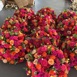 J24, venta al por mayor, Bola de flores blancas artificiales, <span class=keywords><strong>centro</strong></span> de mesa de boda, Bola de flores rosas de seda, pieza central para decoración de mesa de boda - Product Image 2